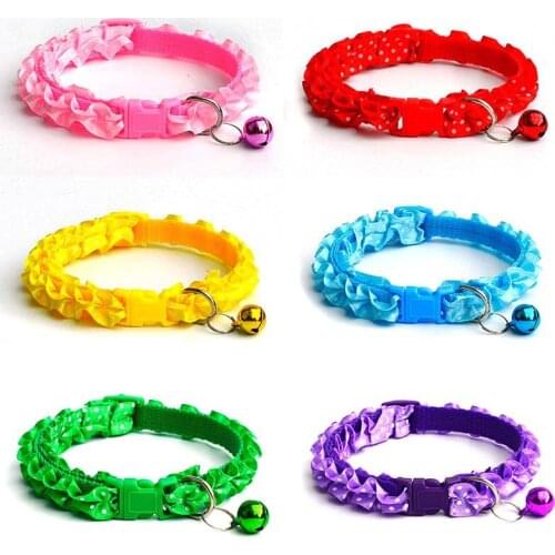 Pet Collar Cat Collar Japanese-style Pet Collar Lace Bell Cat Dog Collar Necklace Accessories Pet Supplies