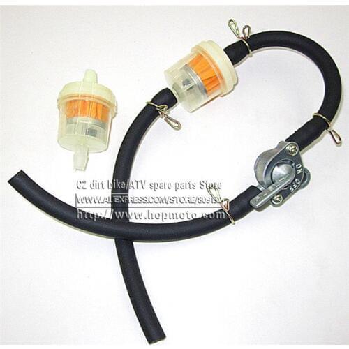 Plastic Fuel filter with Fuel taps fuel hose for pocket bike dirt bike motorcycle pit bike scooter engine oil filter/petcock