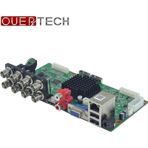 OUERTECH AHD CVI TVI IP CVBS 5 in1 8CH 4MP DVR board 4CH RCA Audio IN 2 SATA HDD Port ONVIF Surveillance CCTV DVR Main board