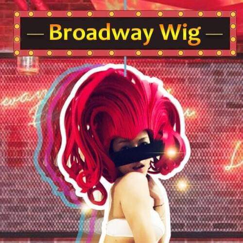 Rave Exaggerated Broadway Headdress Red Wig Bar DJ Outfit Nightclub Drses Gogo Dance Costume Team Headwear Festival Accessories