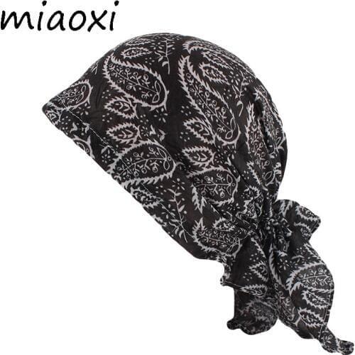 Miaoxi New Fashion Women Headwear Casual Adult Floral Bandanas Dance Novetly Unisex Outdoor Beanies Pirate Hat For Girls Cap