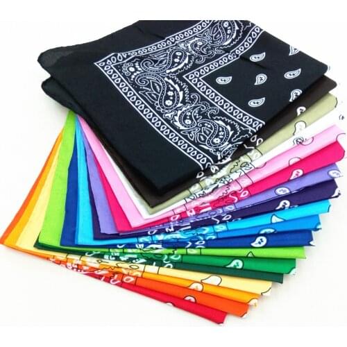 Fashion Unisex Bandana Scarf Hip Hop Hiking Headscarf Wrist Wraps Cotton Square Kerchief Cashew Print Hair Accessories Turban