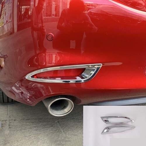 Car Styling ABS Car Rear Fog Light Frame Stickers Sequins Cover Automobile Decoration Accessories For Mazda 6 Atenza 2019 2020