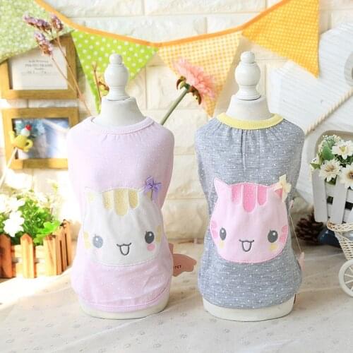 Big Face Cat Smile Sweatshirt Pet Dog Clothes Cat Vest Puppy Pocket Dog Letters Clothing For Dog Teddy Chihuahua Gray