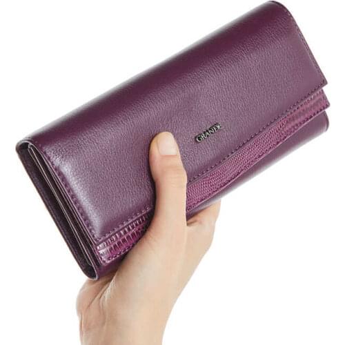 Lüks Kadın Cüzdanı 100% Hakiki Deri 2021 Trend Fermuarlı Telefon Haznesi ve Bozuk para bölmesi