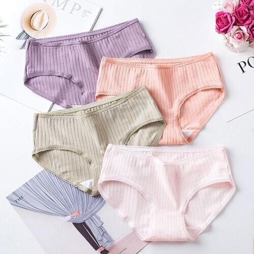 Women Cotton Panties Sexy Underwear Random Color Panties for Woman Female Underpants Intimate Lingerie Briefs Pantys Set Szie XL