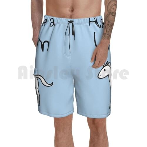 Always Be A Unicorn Beach Shorts Men Beach Pants Swim Trunks Always Be Yourself Unicorn Unicorns Magic Fantasy