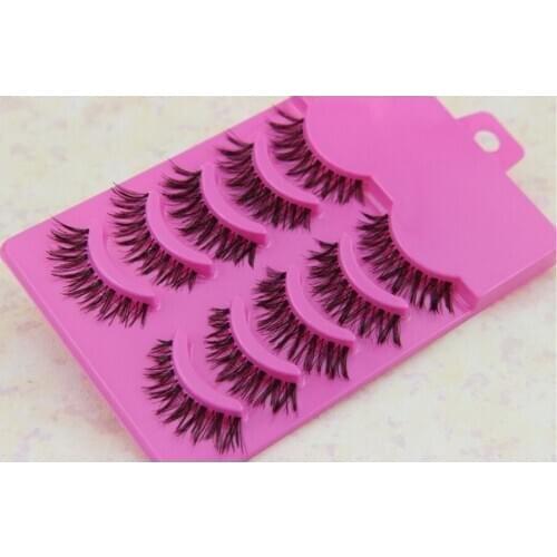 100set 5Pair/set False Eyelashes Natural Soft Eye Lashes Makeup Handmade Thick Fake False Eyelashes Newest tools fashion