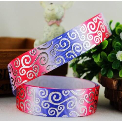 14121156 , 7/8'' 22MM Patterns hot silver Printed grosgrain ribbon, DIY handmade materials accessories,Gift wrap ribbon