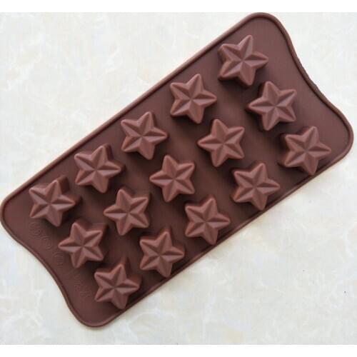 15 Even Five-pointed Star Silicone Chocolate Mold Ice Grid Mold XG130