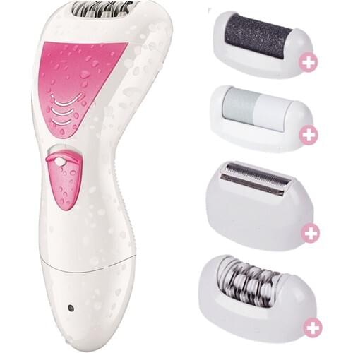 4 in 1 Waterproof Hair Removal Tool Epilator Device hair Removal Machine Heel File