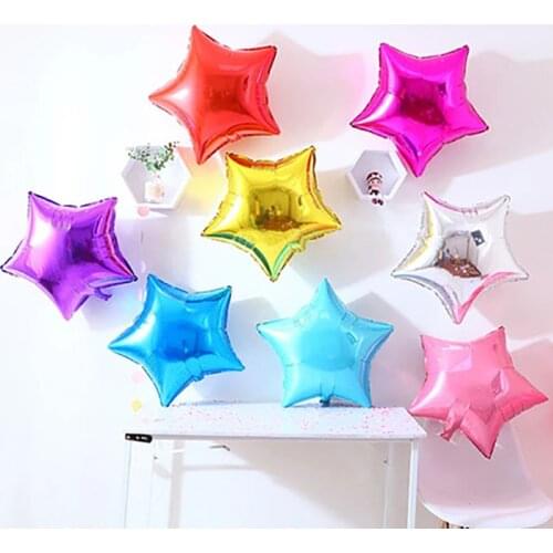 45*45cm Five-pointed Star Balloon Aluminum Film Wedding Balloon Birthday Holiday Party Event Decoration Aluminum Foil Balloon