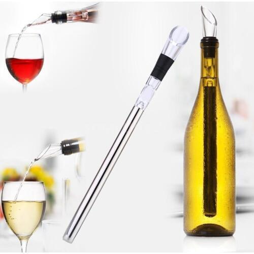 50set Ice Wine Chiller Stick With Wine Pourer Wine Cooling Stick Cooler Beer Beverage Frozen Stick Ice Cooler Bar Tools lin3944