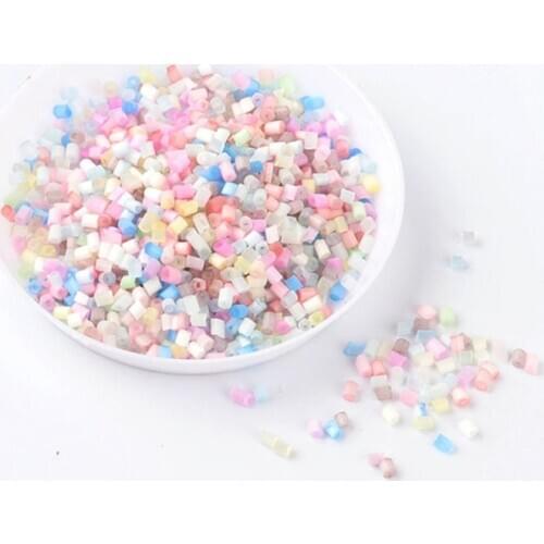 600pcs/10g/Bag 2mm Matte Czech Glass Seed Beads Frosted Seedbeads Tube DIY Bracelet Necklace Jewelry Making Dress Accessories