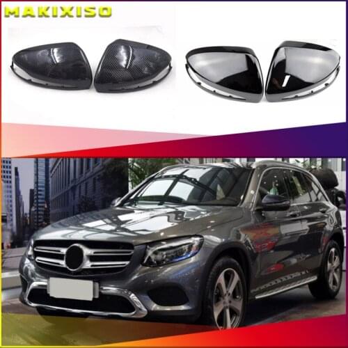 ABS Horns Rearview Mirror Frame Cover Trim For Mercedes Benz C W205 E W213 S class W222 GLC X253 GLB Left hand drive