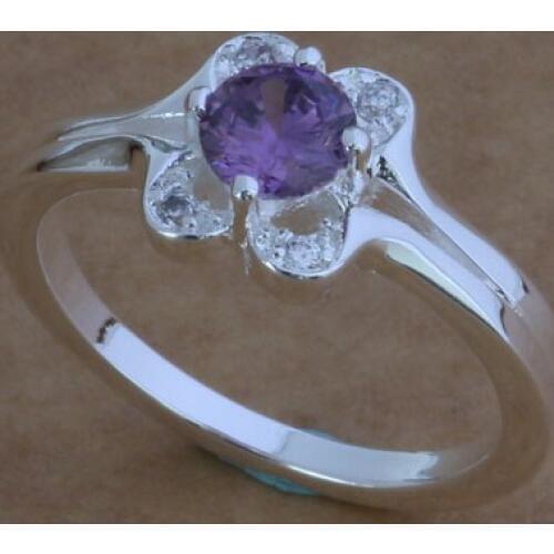 AR052 Fashion Jewelry Silver Color Gifts Popular Rings For Women Classical/purple Stone /adsaiuza Aukajlra