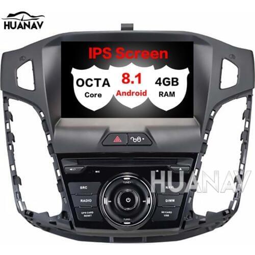 Car GPS Navigation DVD Player For Ford Focus 2012-2017 audio auto stereo Head unit multimedia 1 din radio Android 8.1 4GB+32GB
