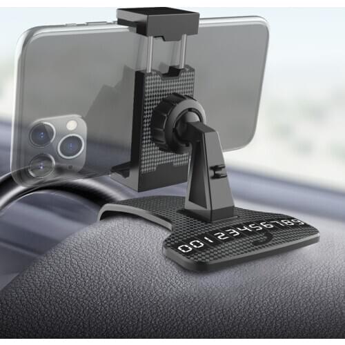 Universal Car Mount Holder HUD Dashboard Smartphone Holder Car Holder Non-Slip for Mobile Phone GPS Black 360-Rotate for XIaomi