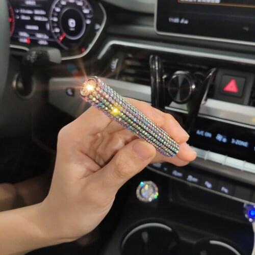 Glitter Sparking Rhinestone USB Ashtray Lighter Car Auto Use with Lid Bling Ashtray for Automotive Car