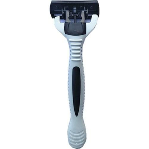 6 Layers Razor Set = (1 Razor Holder + 7 Blades Replacement Shaver Head) Man Male Cassette Shaving Razor Body Face Hair Removal