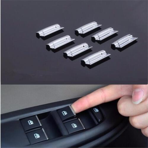 Carmilla Car Windows Lift Switch Button Sticker Door Cover Trim Interior for Opel Mokka Trax for Chevrolet Cruze Malibu Aveo