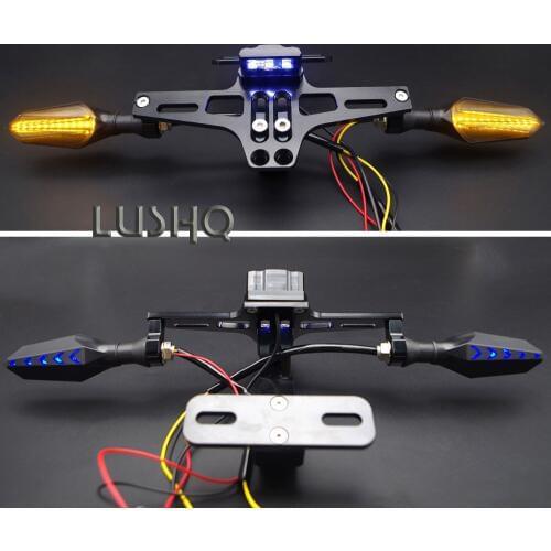 CNC Licence Plate Holder Motorcycle Accessories For cbf cb1000r gsx s 750 ktm rc 125 mt 09 suzuki sv 650 chopper number plate