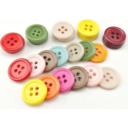 Sewing Round Resin Buttons for Clothing 4-Holes Colorful Decorative Scrapbooking Garment DIY Accessories Tiny 10mm Button