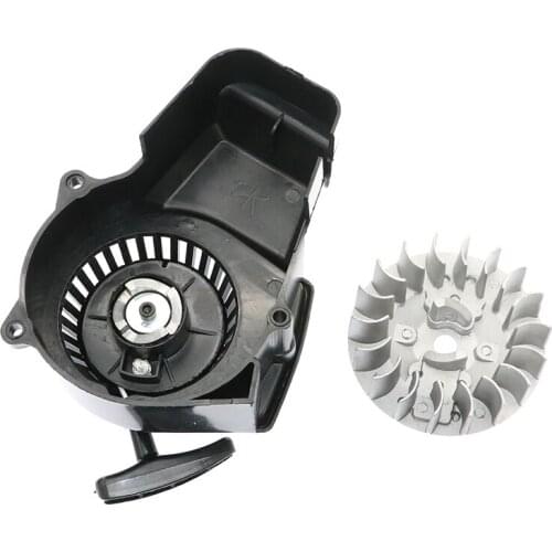 49CC Small Sports Engine Aluminum Roll-up Tray Puller Starter With Flywheel Mini Motorcycle Accessories