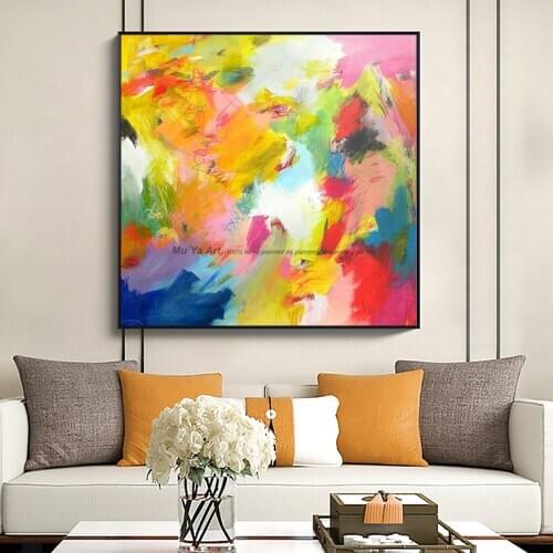 MUYA Artist supply Cheap modern painting abstract wall art canvas famous abstract paintings reproduction oil paintings on canvas