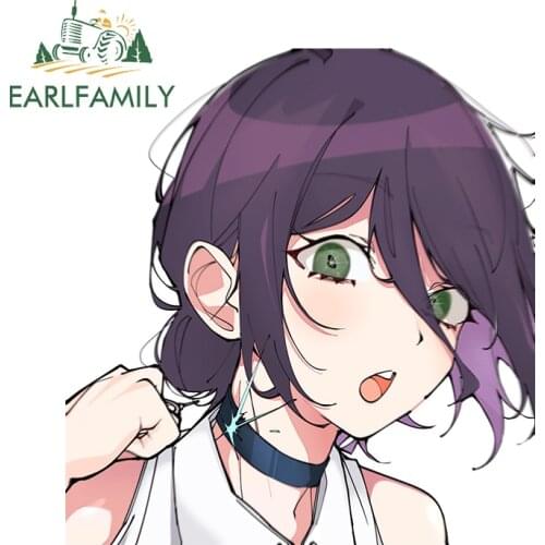 EARLFAMILY 13cm x 12.3cm for Chainsaw Man Camper Decal Funny Car Stickers Creativite Windows Motorcycle VAN Car Door Protector