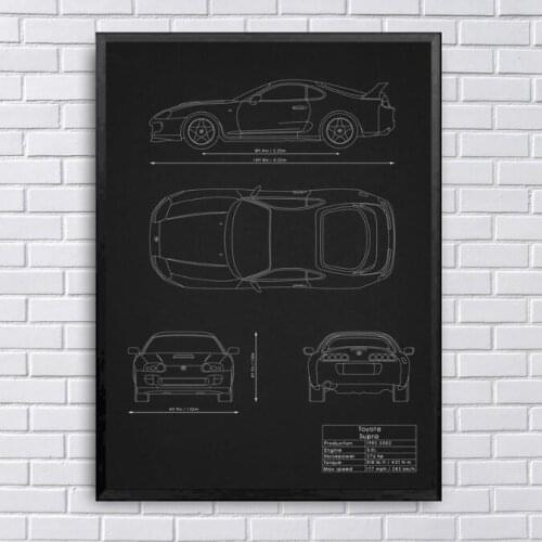 HD print mural wall art canvas oil painting classic supercar ahead plan picture bedroom home decoration poster wall art canvas