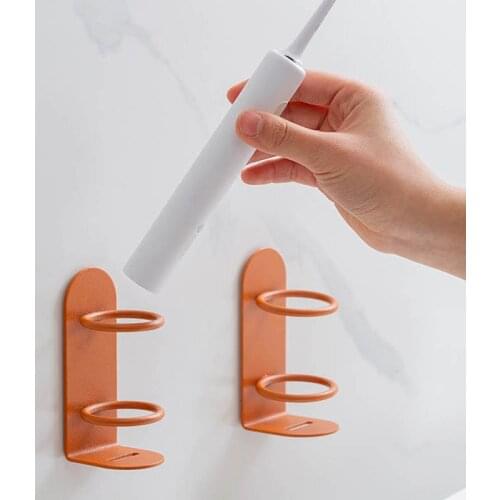 Electric Toothbrush Holder Electric Wall-Mounted Holder Punch-free Razor Holder Storage Shelf Toothbrush Organizer Bathroom