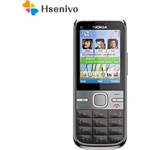 Nokia c5-00 Refurbished-Original Nokia Phone GSM Slide Phone English /Russian/Hebrew/Arabic Keyboard & One year warranty