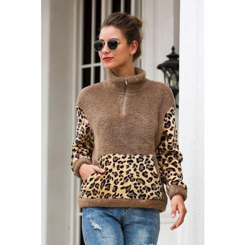 Autumn Winter Loose Leopard Print Hoody Womens Pullover Plus Size Hoodies High Quality Oversized Thick clothing Female