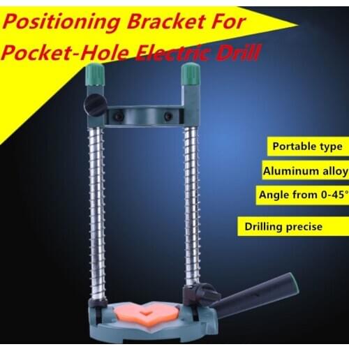 Precision Drill Guide Pipe Drill Holder Stand Drilling Guide with Adjustable Angle and Removable Handle DIY tool