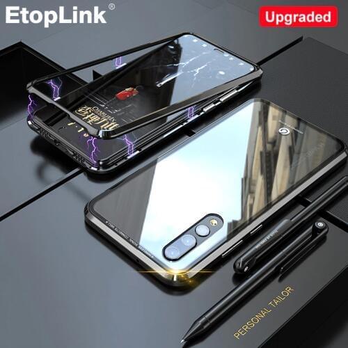 Shockproof Cover For Huawei P20 360 Magnetic Adsorption Case Protection Cover Phone Case +Tempered Glass Back Cover Flip Case