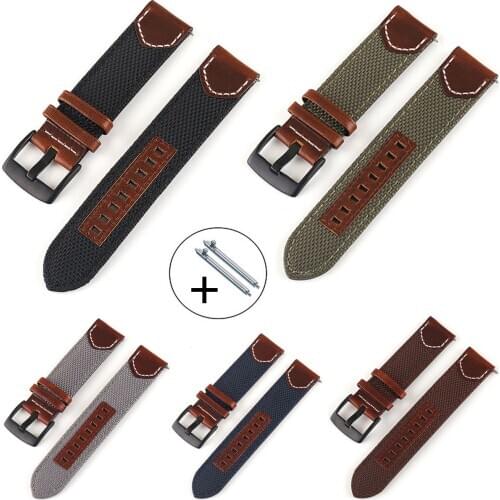 20mm 22mm 24mm Nylon Canvas Strap Watchband For Samsung Galaxy Watch 42mm 46mm Active 2 Gear S2 S3 Amazfit Bracelet Band