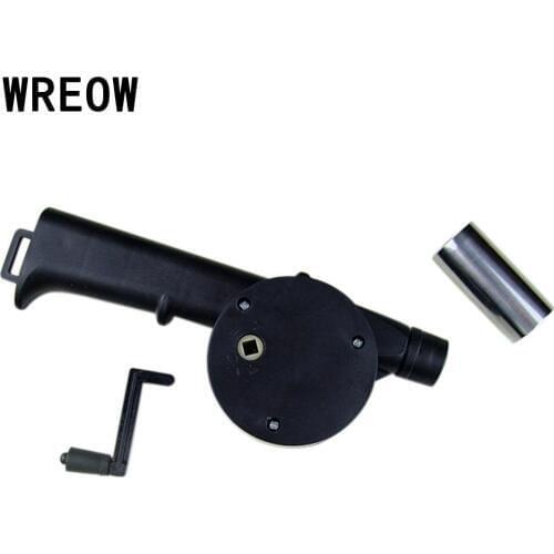 Manually Outdoor Barbecue Fan Air Blower BBQ Tools Stainless Steel Hand Crank BBQ Barbecue Cooking Picnic Camping Fire Tool