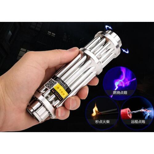 Most Powerful Military 200000m 200w 450nm Blue Laser Pointer Flashlight Light Burn Match Candle Lit Cigarette Wicked LAZER Torch