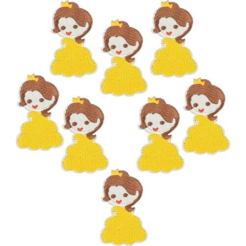 Diy girls patches for clothing iron embroidered patch applique iron on patches sewing accessories badge stickers for clothes bag