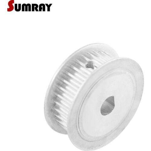 SUMRAY MXL D type Timing Pulley 35T CNC Belt Pulley 6*5/8*7/10*9mm bore 7/11mm width D type Aluminium Motor Pulley for CNC Machi