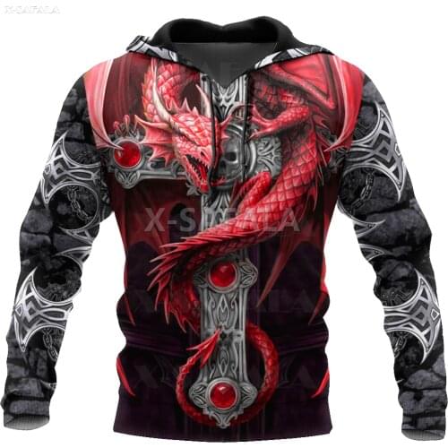 Tattoo Dungeon Skull 3D All Over Print Size XS-7XL Hoodie Man Women Harajuku Outwear Zipper Pullover Sweatshirt Casual Unisex