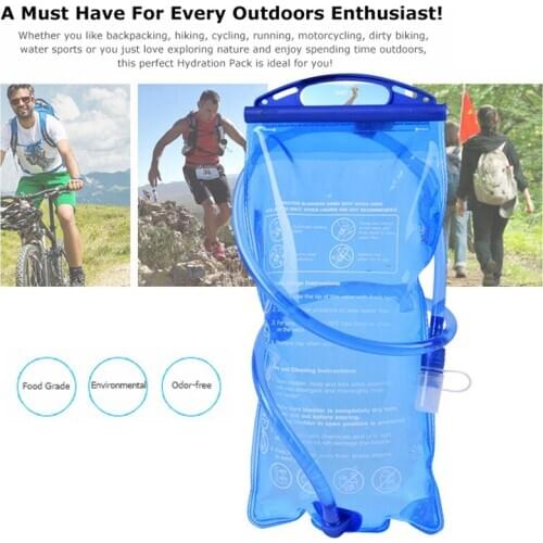 Outdoor 2L Water Reservoir Water Bladder Hydration Pack Storage Bag for Running Bicycle Hunting Camping Hiking Sport