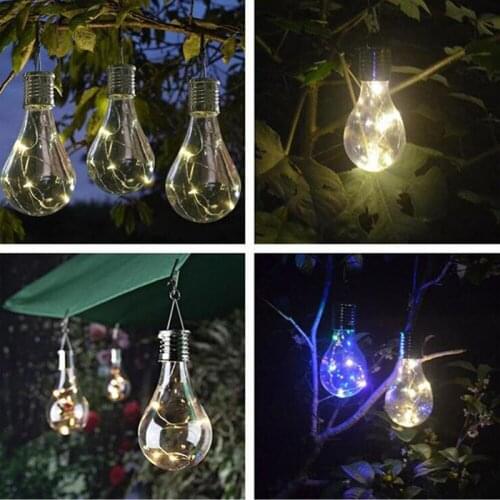 Waterproof Solar Rotatable Garden Camping Hanging Lamp Light Bulb Decor