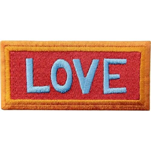Embird Embroidered Patches for Clothing LOVE Ceo-Friendly Handmade 3D Badge