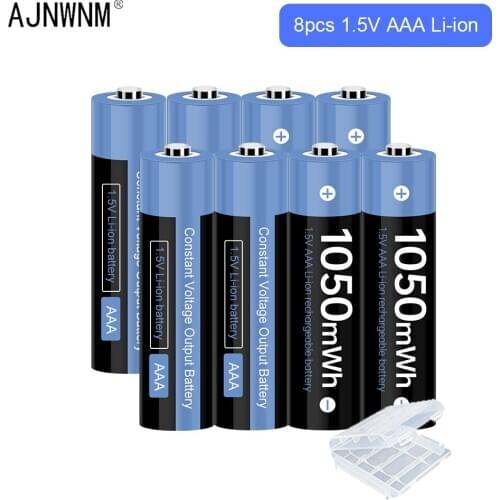 1.5v AAA Rechargeable Battery 1050mah 1.5V AAA Lithium Li-ion Batteries for Remote Control Electronic Shaver Radio Battery AAA