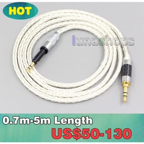 16 Core OCC Silver Plated Headphone Earphone Cable For Sennheiser HD6 HD7 HD8 MIX DJ HD595 Headphone Headset LN007213