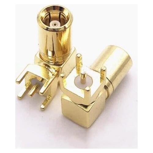 2pcs SMB Female Jack right angle PCB Mount Solder RF Coax connector Adapters