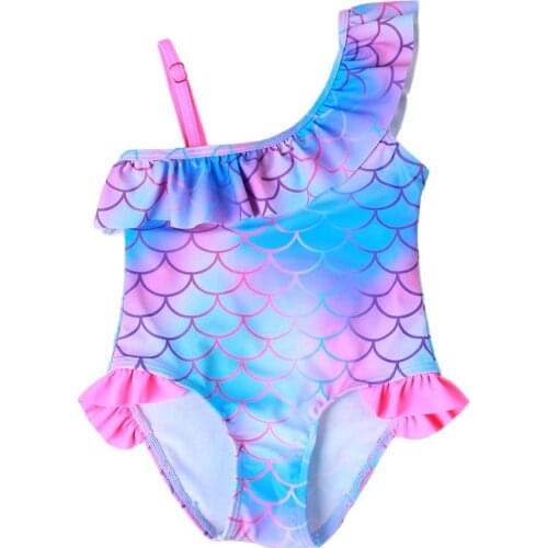 2021 Summer New Girls' Swimsuit Children Swimsuit Holiday Clothes Hot Spring Baby Girl Sleeveless Cartoon Swimming Suit Clothing
