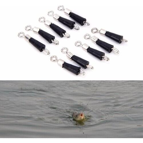 50Pcs/Pack Ball Bearing Swivel Solid Rings Fishing Connector quick fast link Connector
